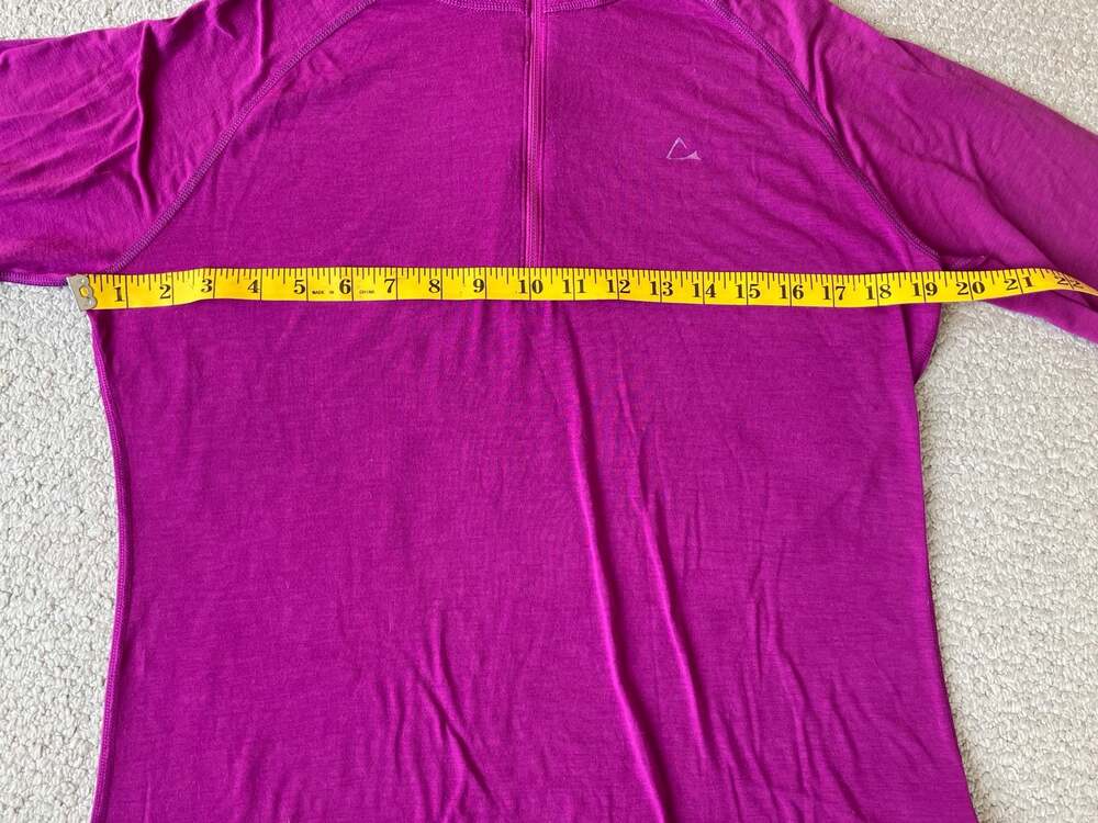 Paradox Merino Blend 1/4 Zip Long Sleeve Top Purple Women's Size L - Picture 6 of 10